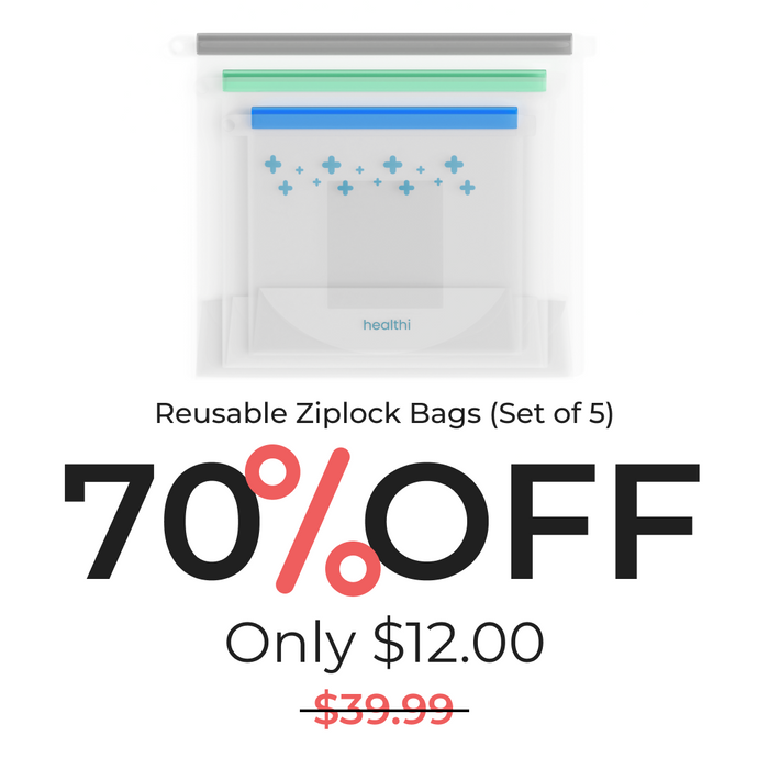 Reusable Ziplock Bags (Set of 5)